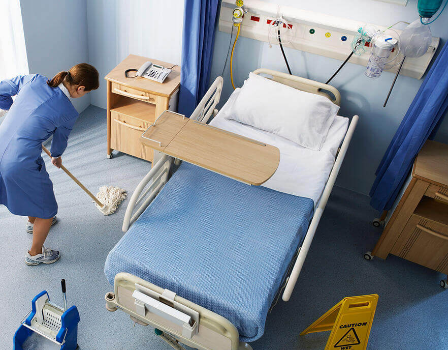 Cleaning Hospital Room